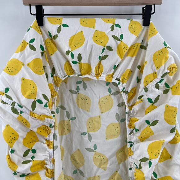 HANNA ANDERSSON HOME Crib Fitted Sheet Lemons Hanna Home Baby Infant Nursery - Picture 8 of 12